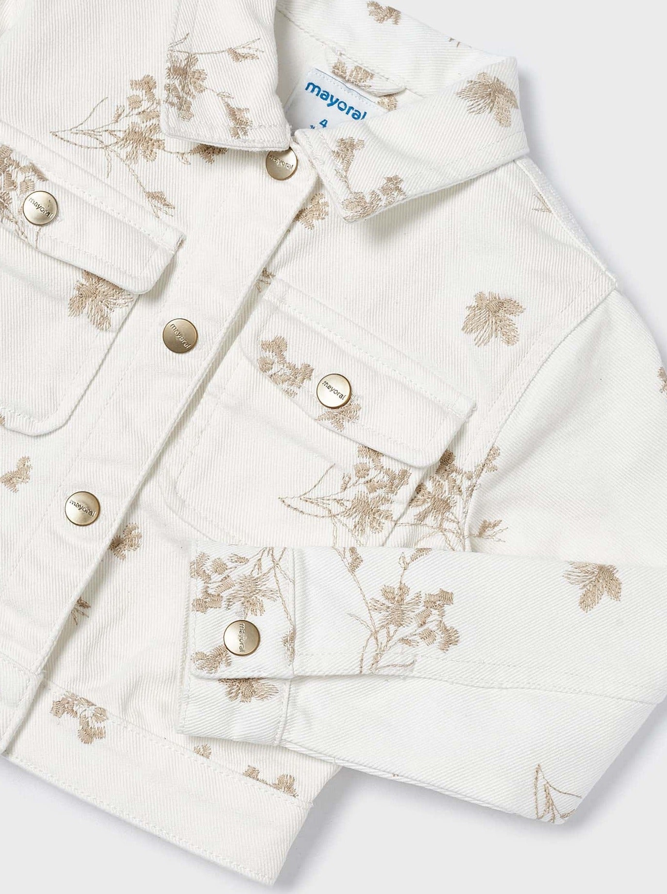 Mayoral Mini Cream Denim Jacket_ 3472 - 70 - NorthGirls