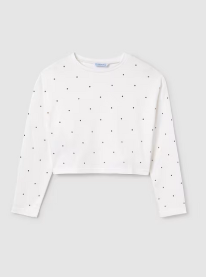 Teen Girl Diamante Long Sleeve Shirt