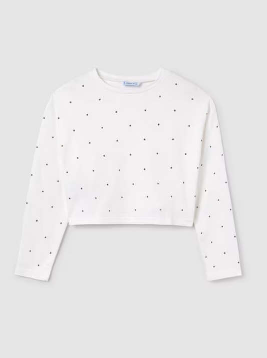 Teen Girl Diamante Long Sleeve Shirt