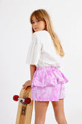 Mini Molly Ruffle Printed Shorts _ MMR1575CP - NorthGirls