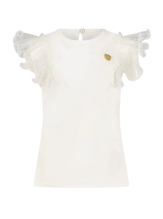 Le Chic Baby  Nobly Sparkly Tulle T-Shirt  Off White_C312-7402-003