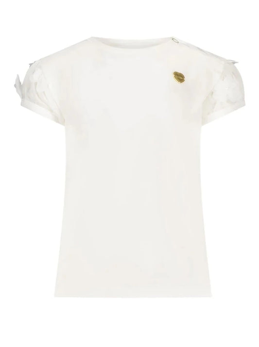Le Chic Baby Noshy Flower Voile T-Shirt Off White_C312-7400-003