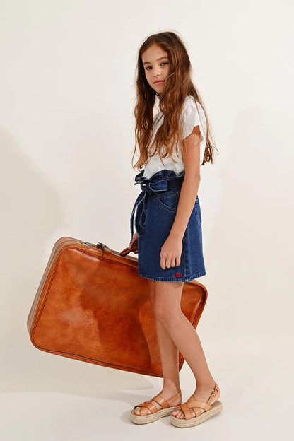 Mini Molly Paperbag Denim Skirt _MME1614CP
