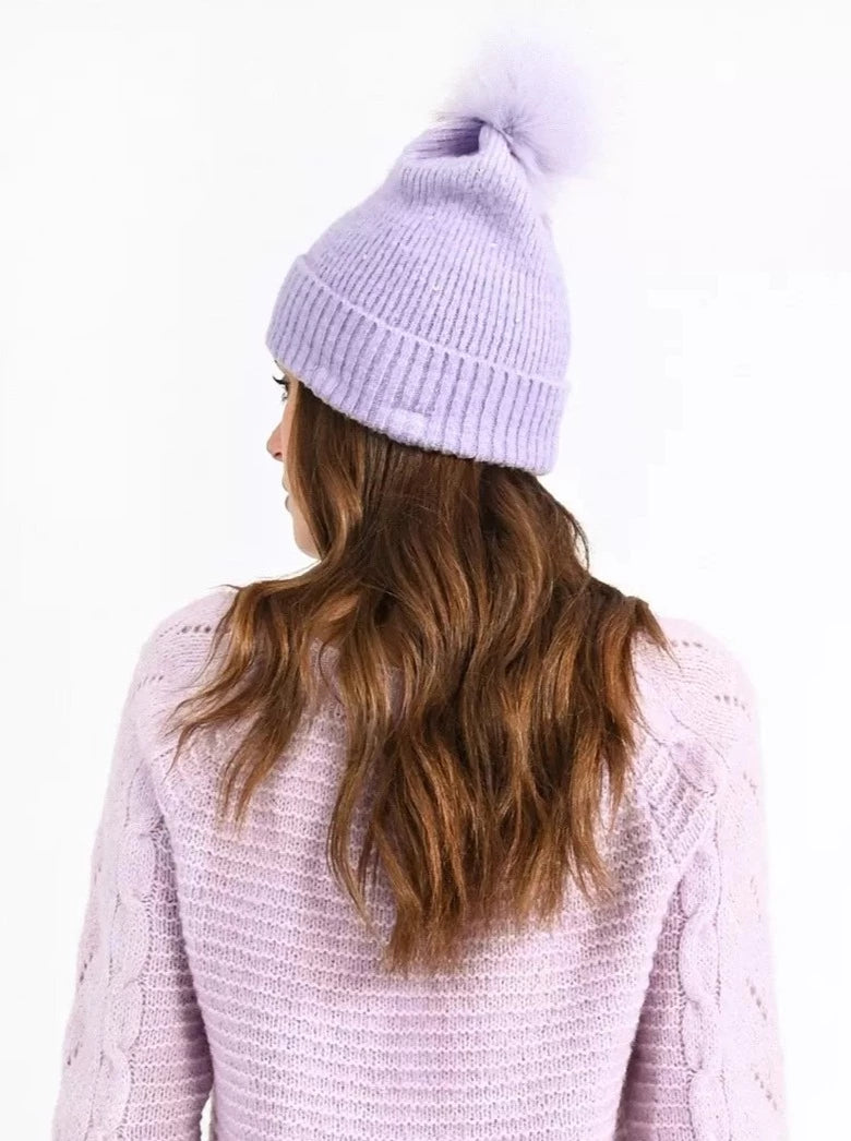 Mini Molly Purple Knitted Studded Hat _B259BH23-0608