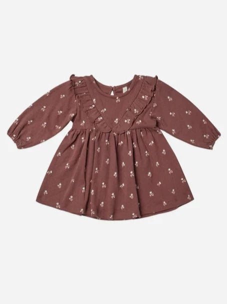 Quincy Mae Mocha Flower Print Dress & Bloomer Set - NorthGirls