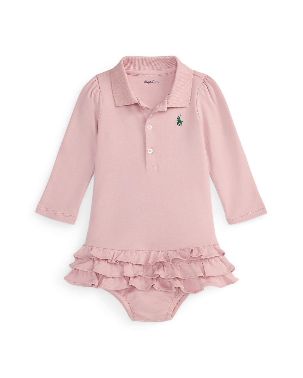 Ralph Lauren Baby Girls Ruffled Polo Dress & Bloomer - NorthGirls