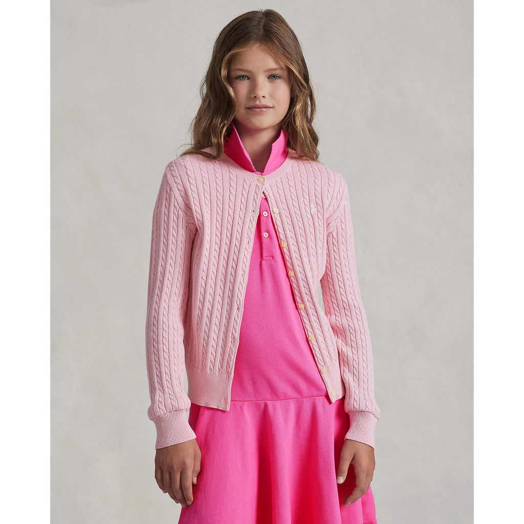 Ralph Lauren Girls Cable Cotton Cardigan - NorthGirls