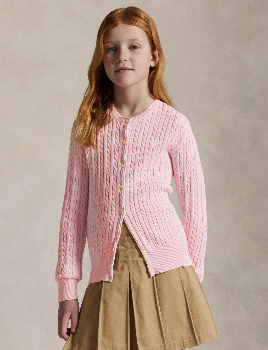 Ralph Lauren Girls Cable Cotton Cardigan - NorthGirls
