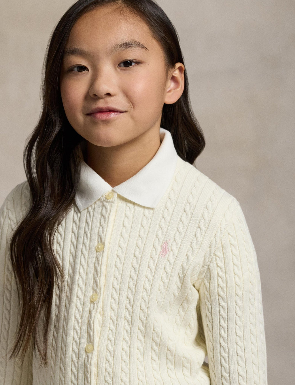 Ralph Lauren Girls Cable Cotton Cardigan - NorthGirls