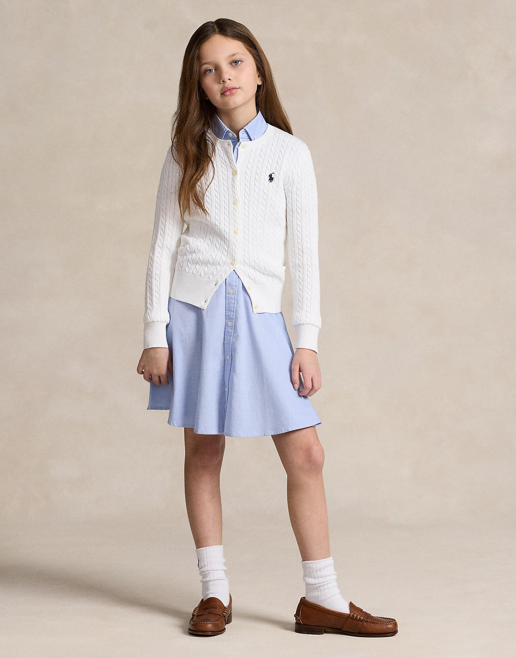 Ralph Lauren Girls Cable Cotton Cardigan - NorthGirls