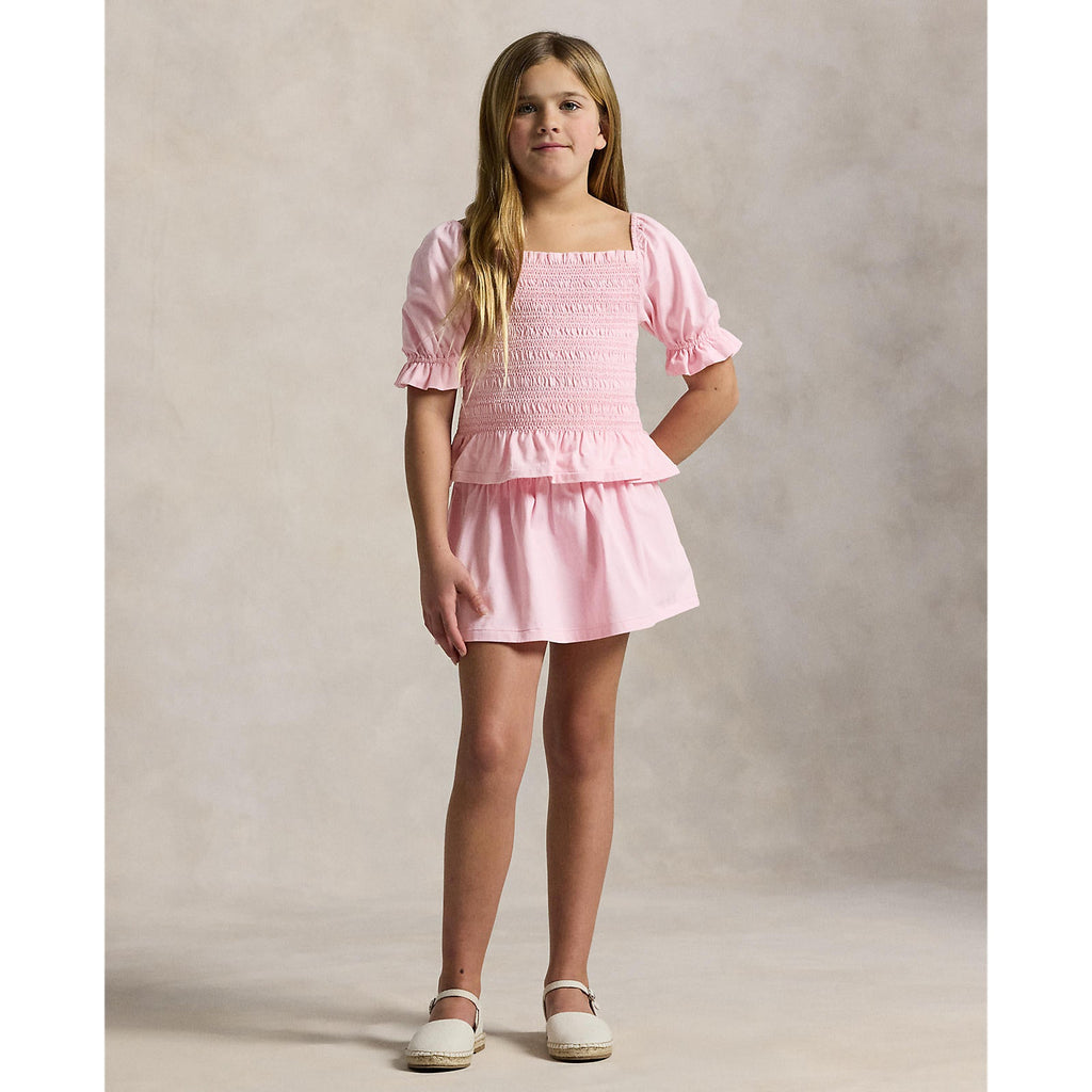 Ralph Lauren Girls Smocked Jersey Skirt_ 313965205002 - NorthGirls