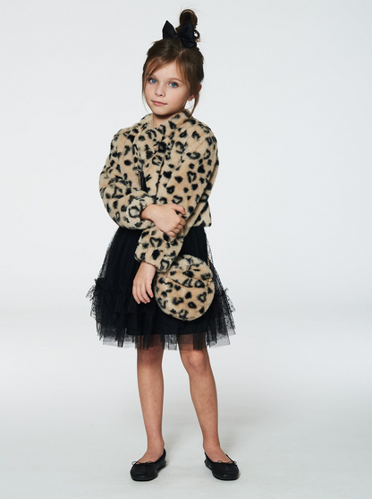 Girls Printed Faux Fur Shoulder Bag