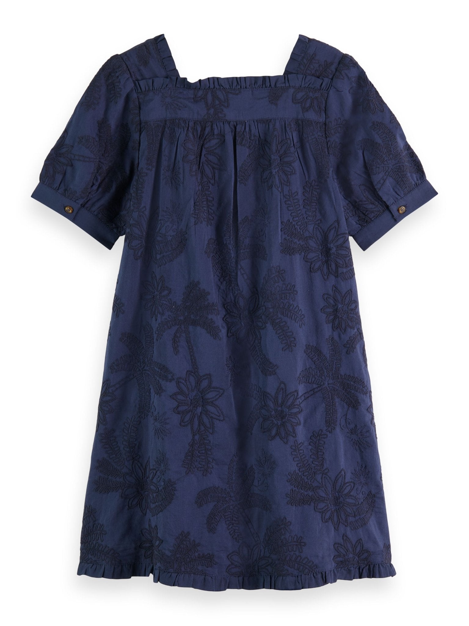 Scotch & Soda Navy Embroidered Short Sleeve Dress - NorthGirls