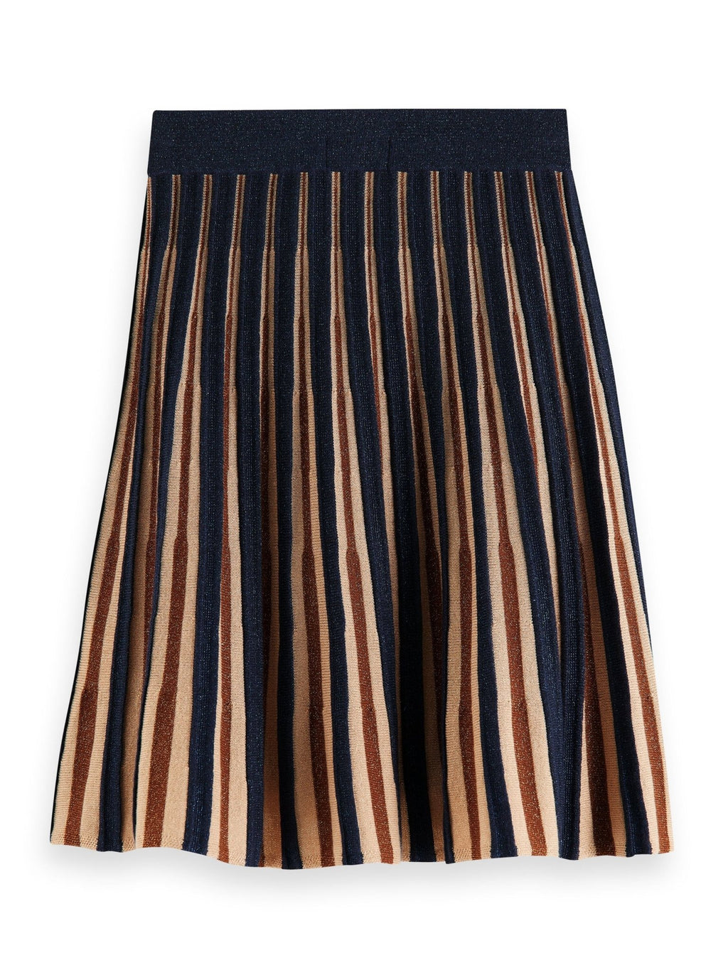 Scotch & Soda Navy Glitter Knit Pleated Midi Skirt _173829 - 6021 - NorthGirls