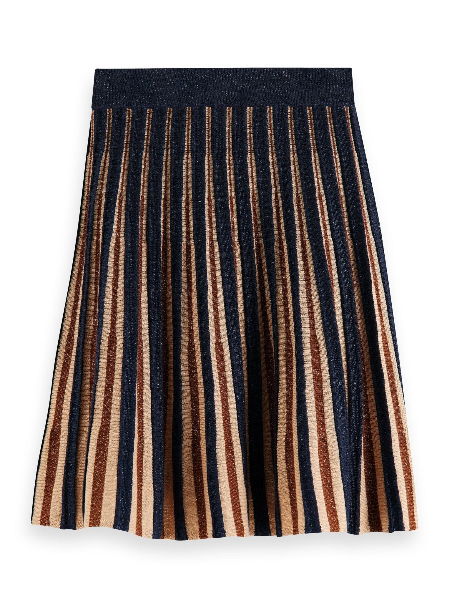 Scotch & Soda Navy Glitter Knit Pleated Midi Skirt _173829 - 6021 - NorthGirls