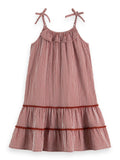 Scotch & Soda Terracotta Striped A - Line Crinkle Cotton Sun Dress - NorthGirls