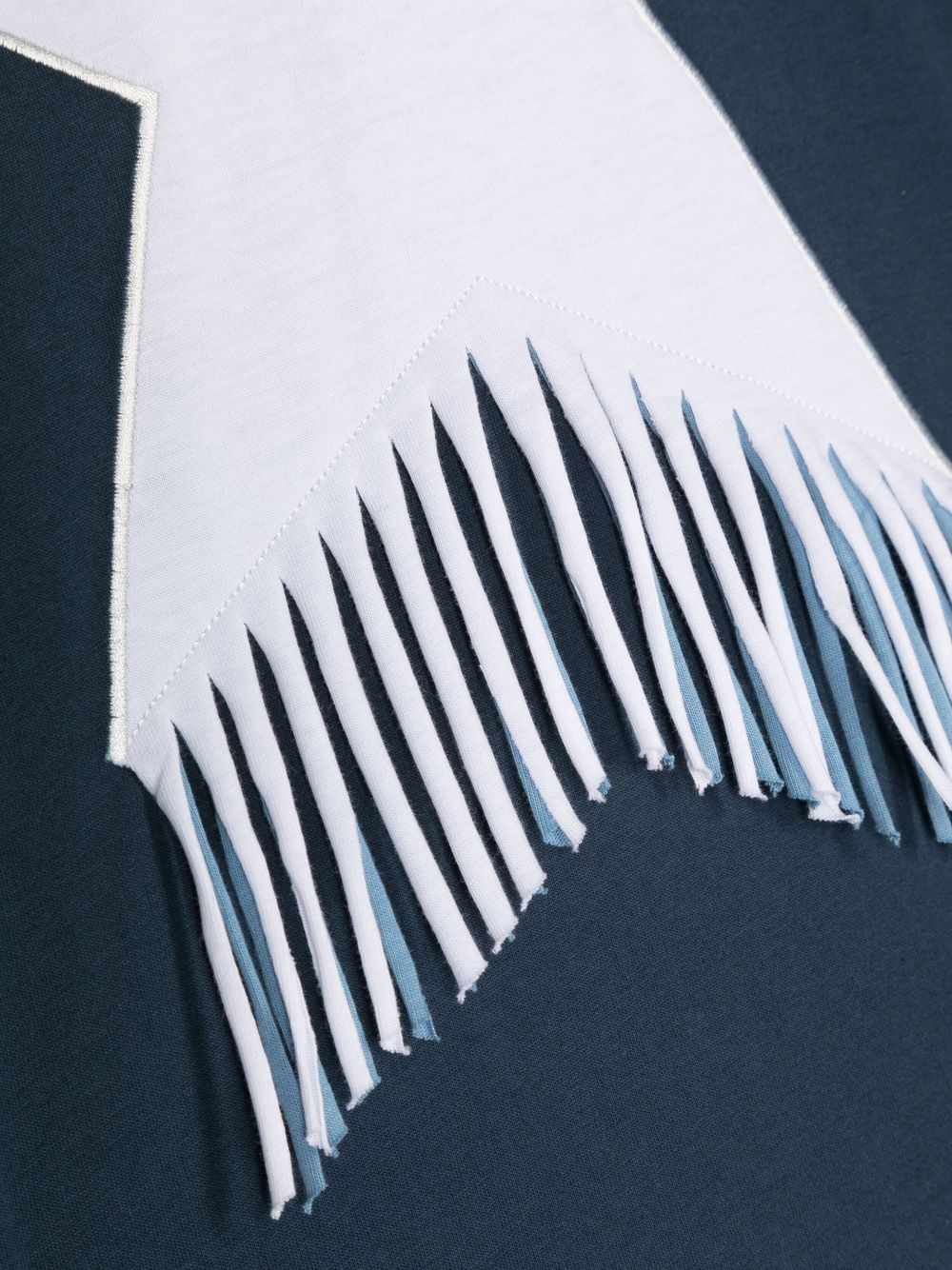 Stella McCartney Navy Jersey Dress W/ Fringed Print - NorthGirls