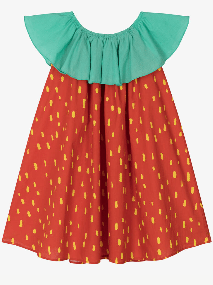Stella McCartney Red Sleeveless Strawberry Spots Dress - NorthGirls