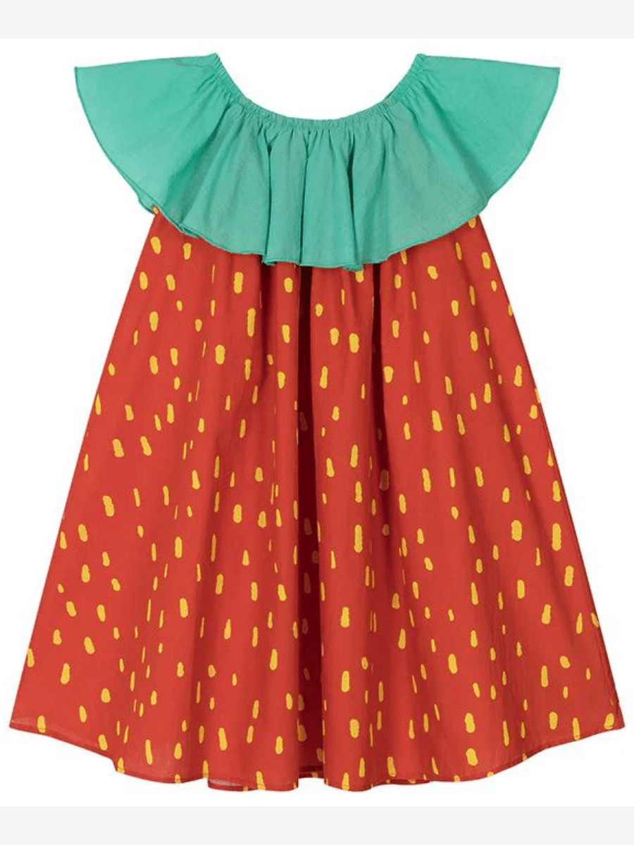 Stella McCartney Red Sleeveless Strawberry Spots Dress - NorthGirls