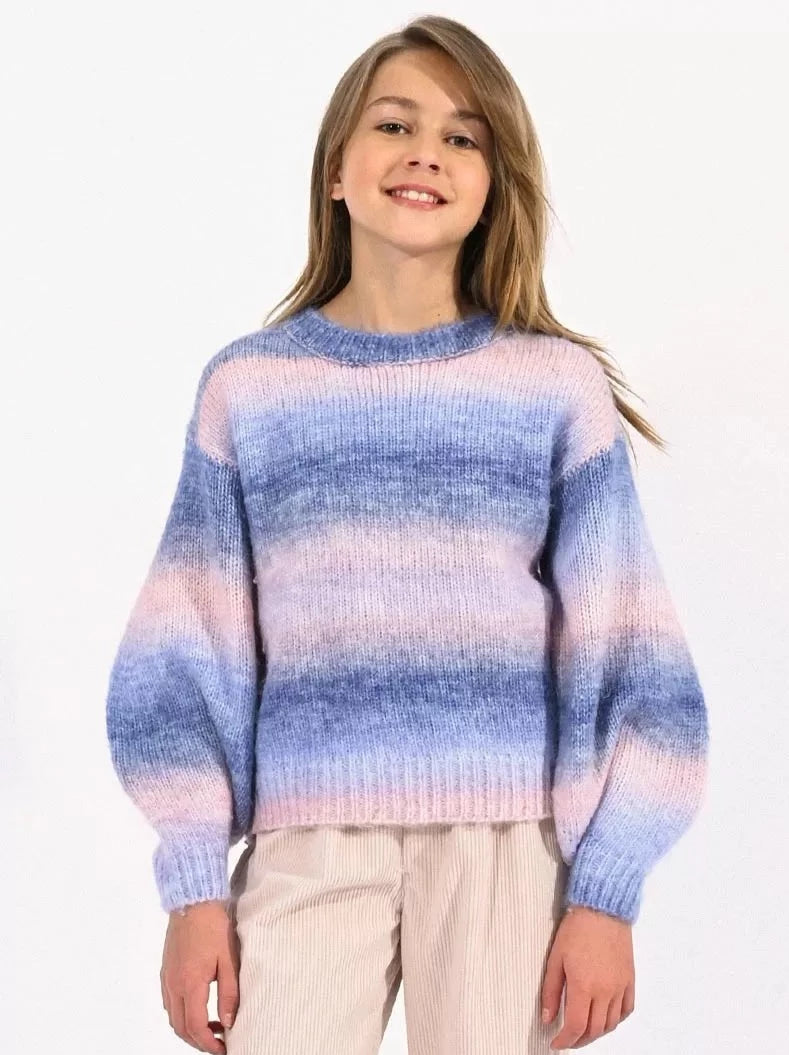 Mini Molly Blue/Pink Sunset Sweater _MMN121BN23-2405