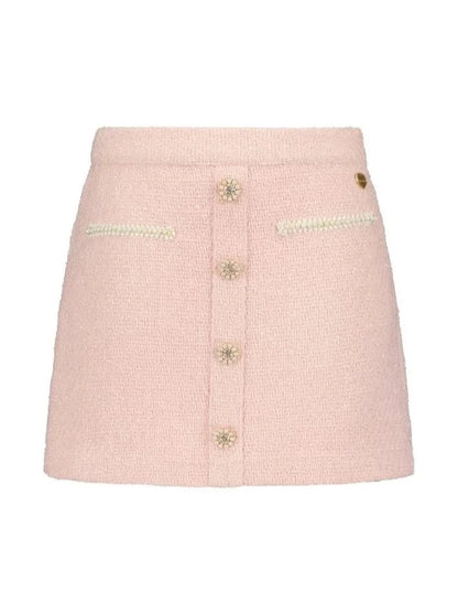 Le Chic Tiana Chic Tweed Skirt Pink_C312-5742-220