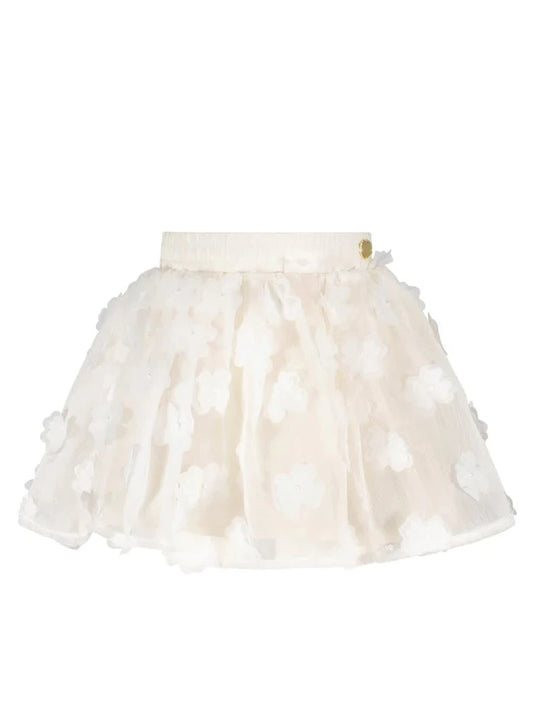 Le Chic Baby Twilly Flower Voile Skirt Off White_C312-7700-003