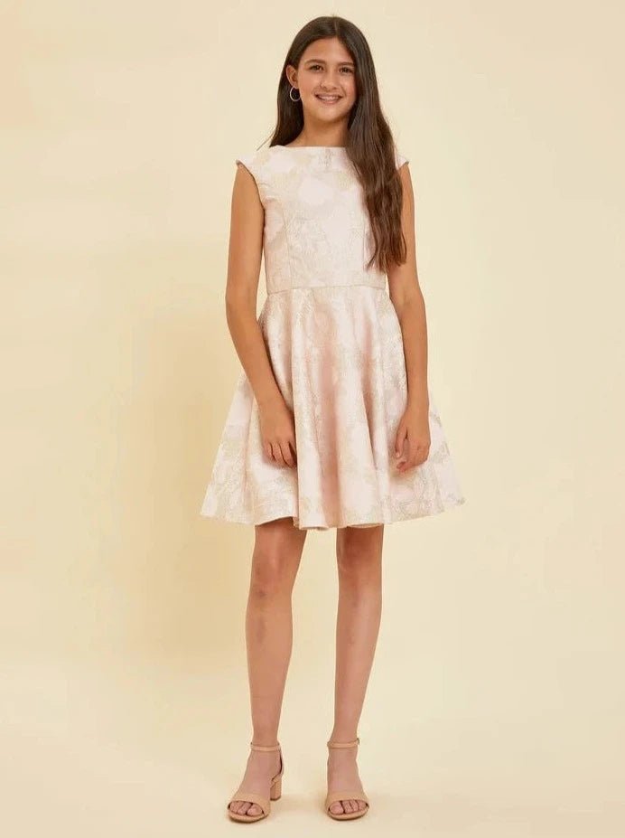 UDT ARIELLE Jacquard Fit & Flare Cap Sleeve Dress _T3886K - NorthGirls