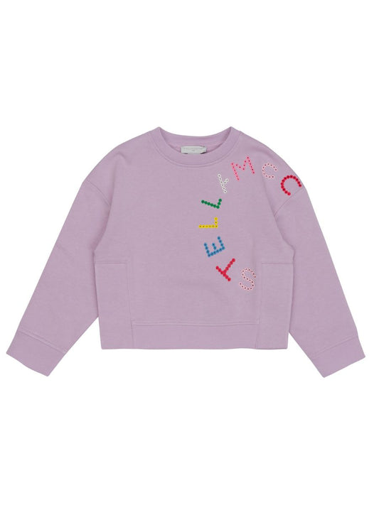 Girl Logo Dot Print Sweatshirt