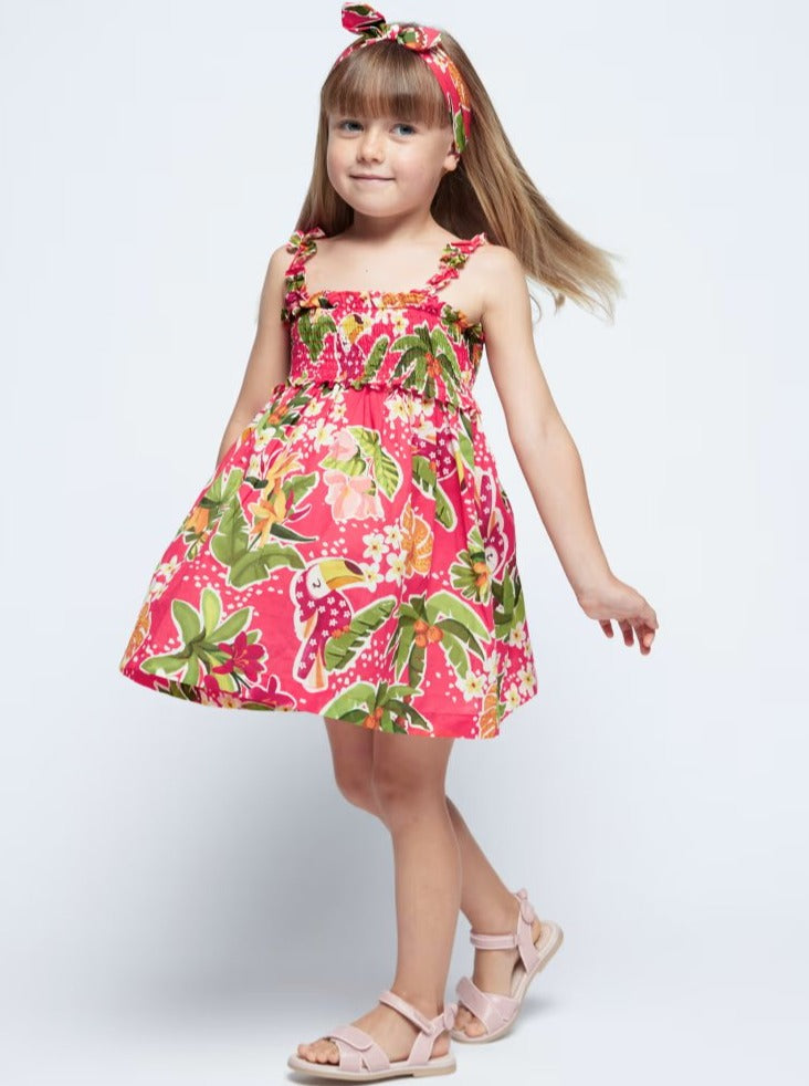 Mayoral Mini Red Sundress w/headband_ 3947-17