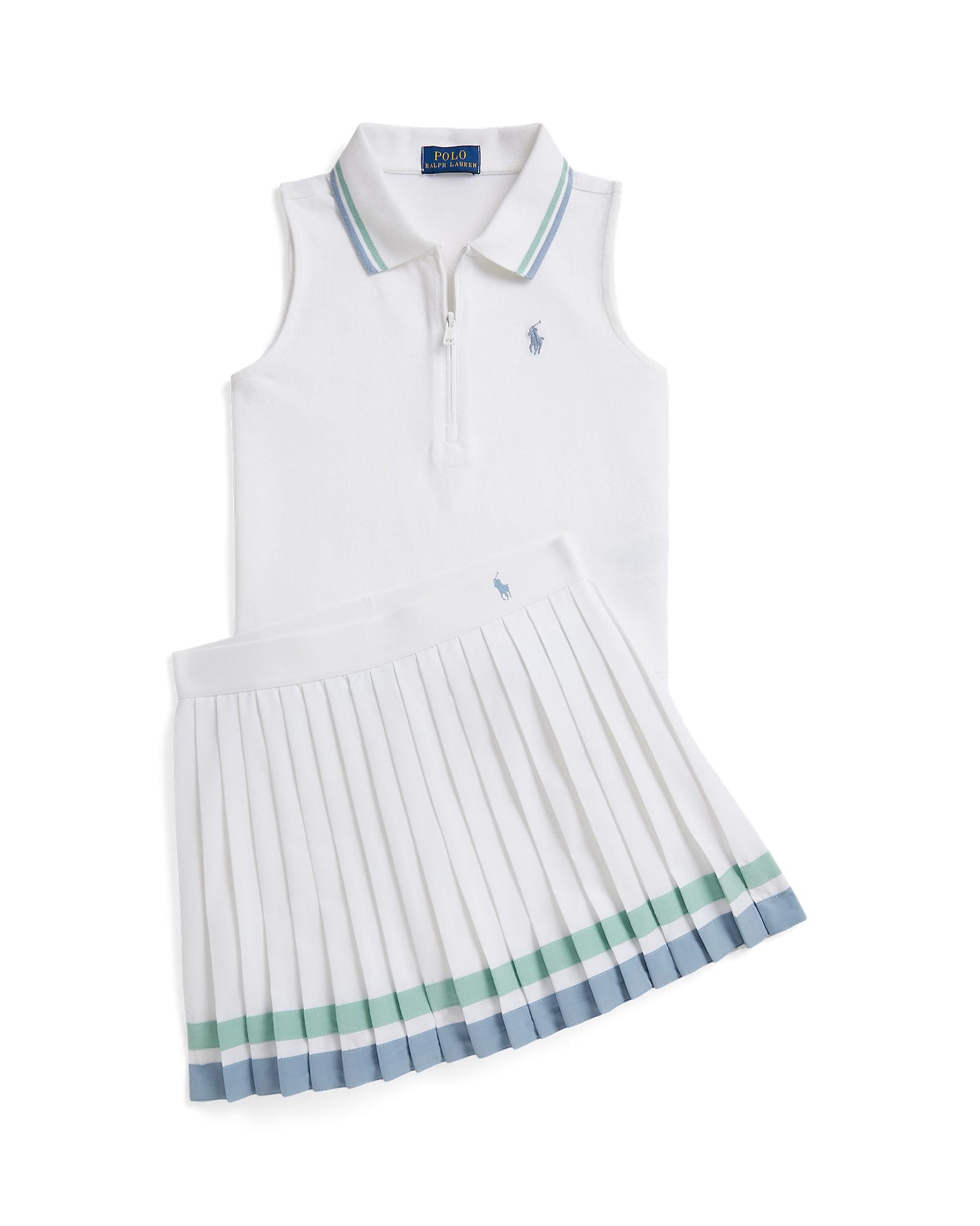 Ralph Lauren Girls Striped Pleated Skort