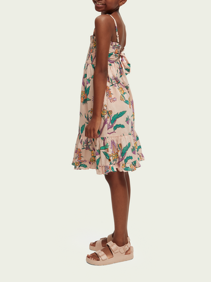 Scotch & Soda Sleeveless Dress w/Floral Print _Pink 170641-5536