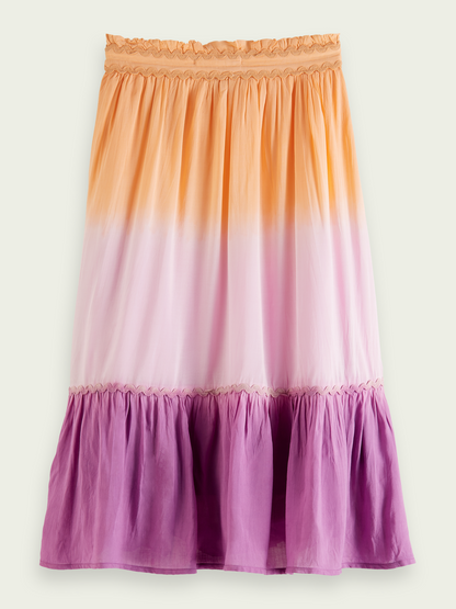 Scotch & Soda Midi Skirt w/Ambre Tie Dye _Purple/Orange 171218-2860