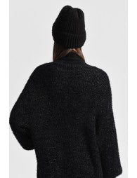 Mini Molly Knitted Hat w/Jeweled Star _Black B202AHH-NOIR