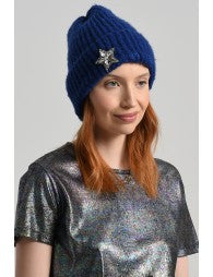 Mini Molly Knitted Hat w/Jeweled Star _Blue B202AHH-BLEUEL