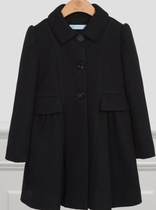 Abel & Lula Coat - Black Wool  5848-57