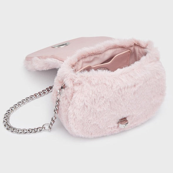 Abel & Lula Faux Fur Handbag _Pink 5958-03