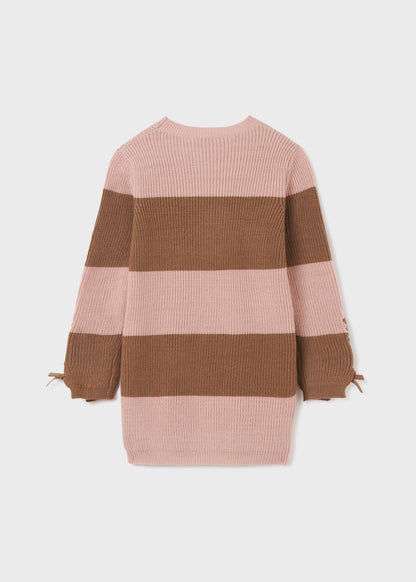 Mayoral Junior Knit Sweater Dress _Pink/Mocha 7940-25