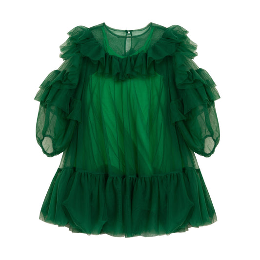 JNBY L/S Tulle Dress _Green 1L7G50310-325