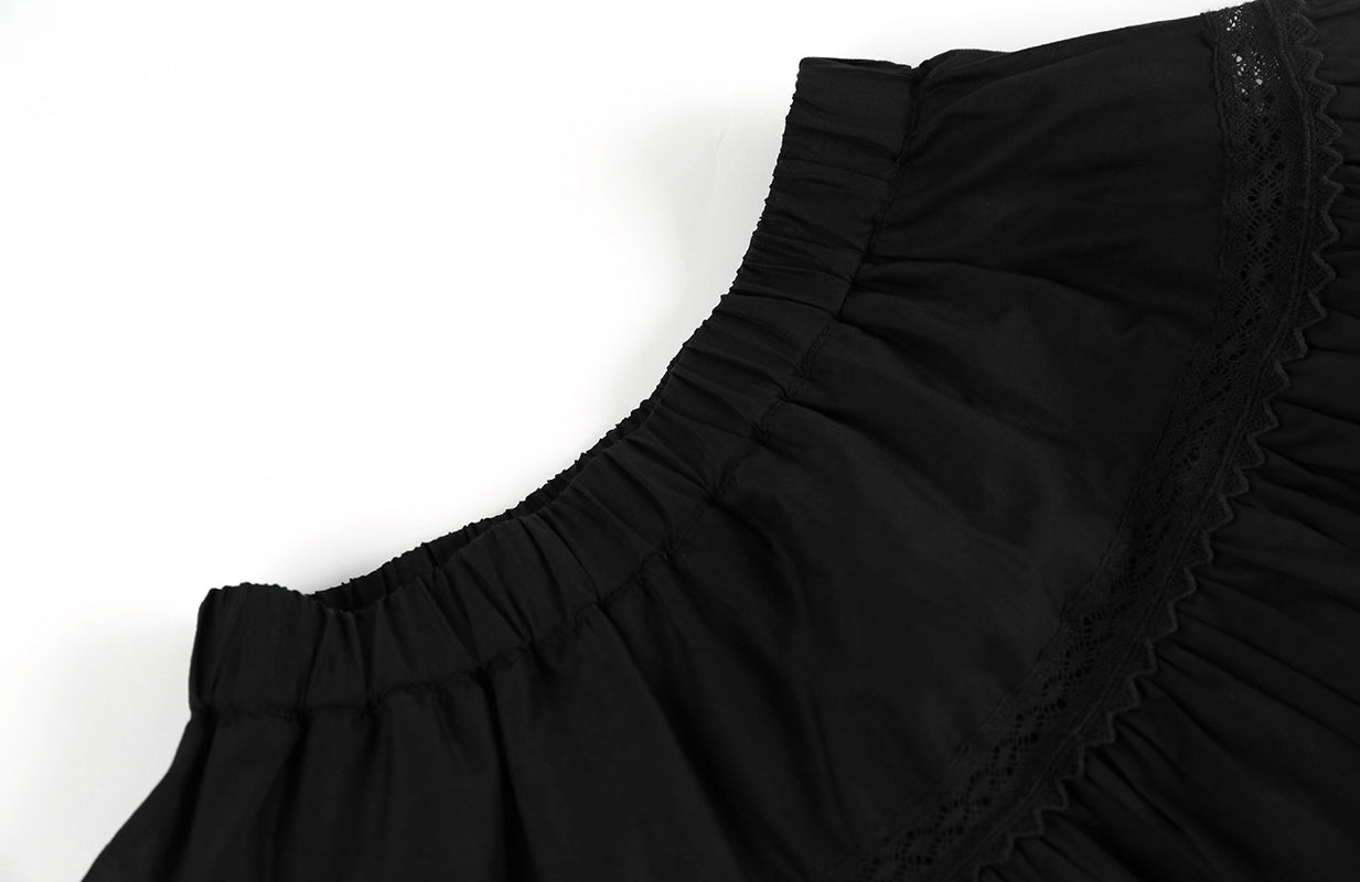 JNBY Short Skirt w/Ruffles _Black 1M4D00500-001