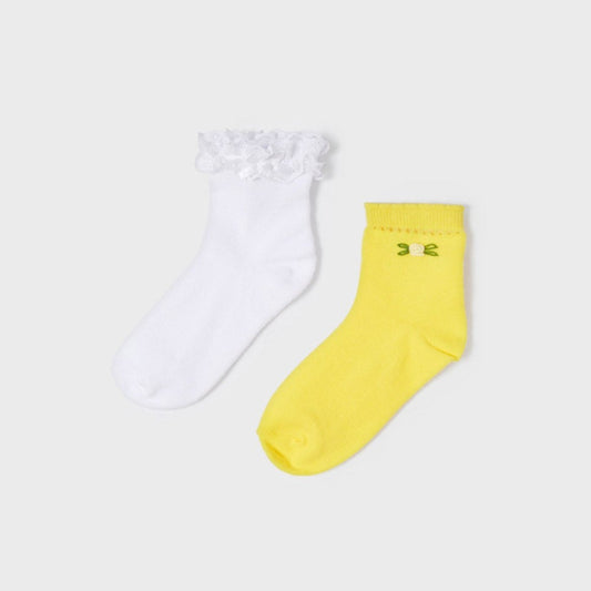 Mayoral Mini/Junior Sock Set 2pc_ Lemon 10232-52