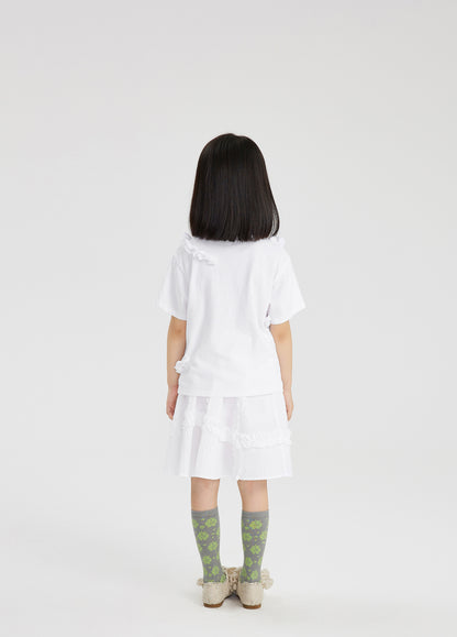 JNBY Mid-Length Skirt w/Ruffles _White 1M1D01660-103