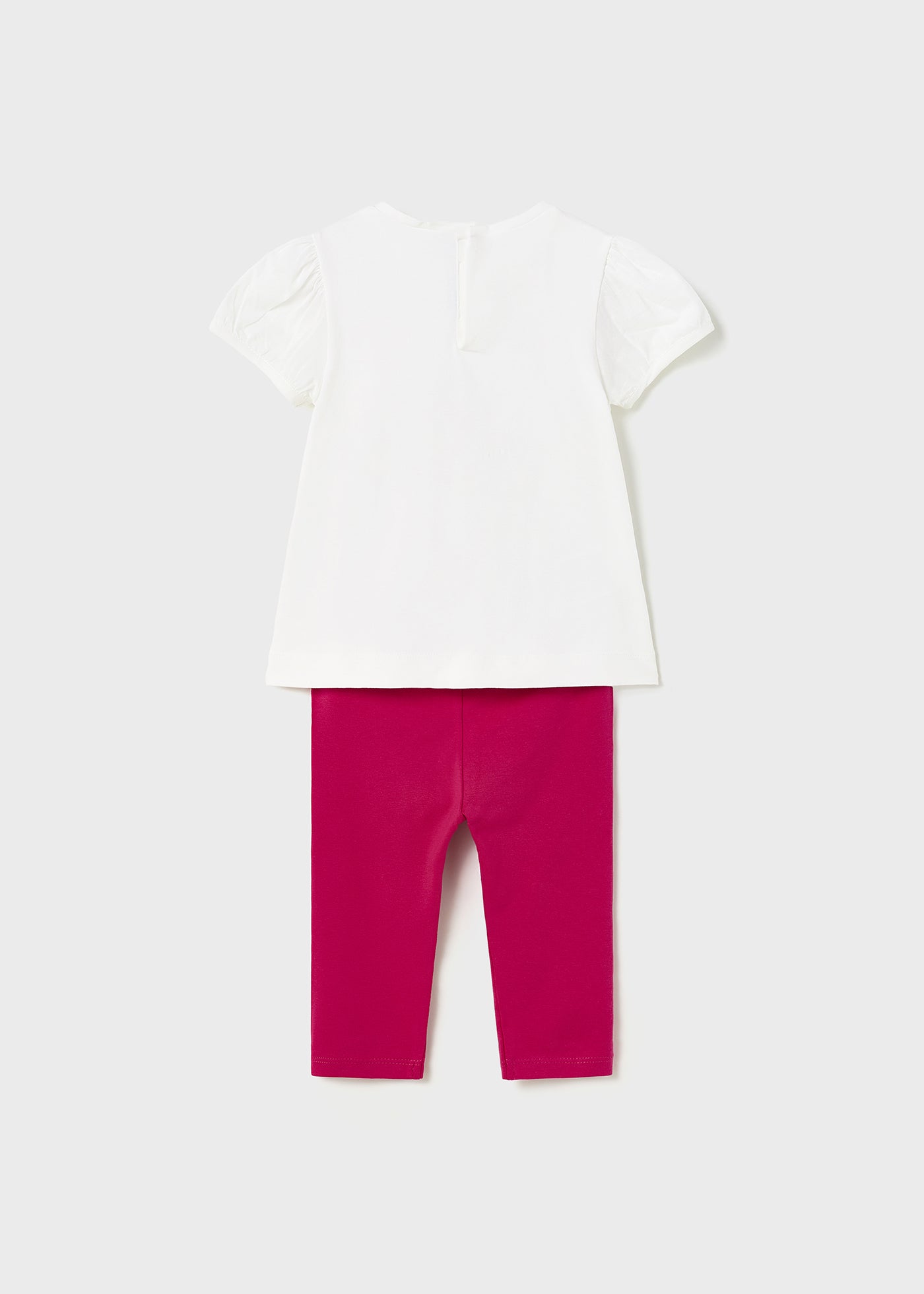 Mayoral Baby T-Shirt  & Leggings Set w/Flowers _Pink 1777-015