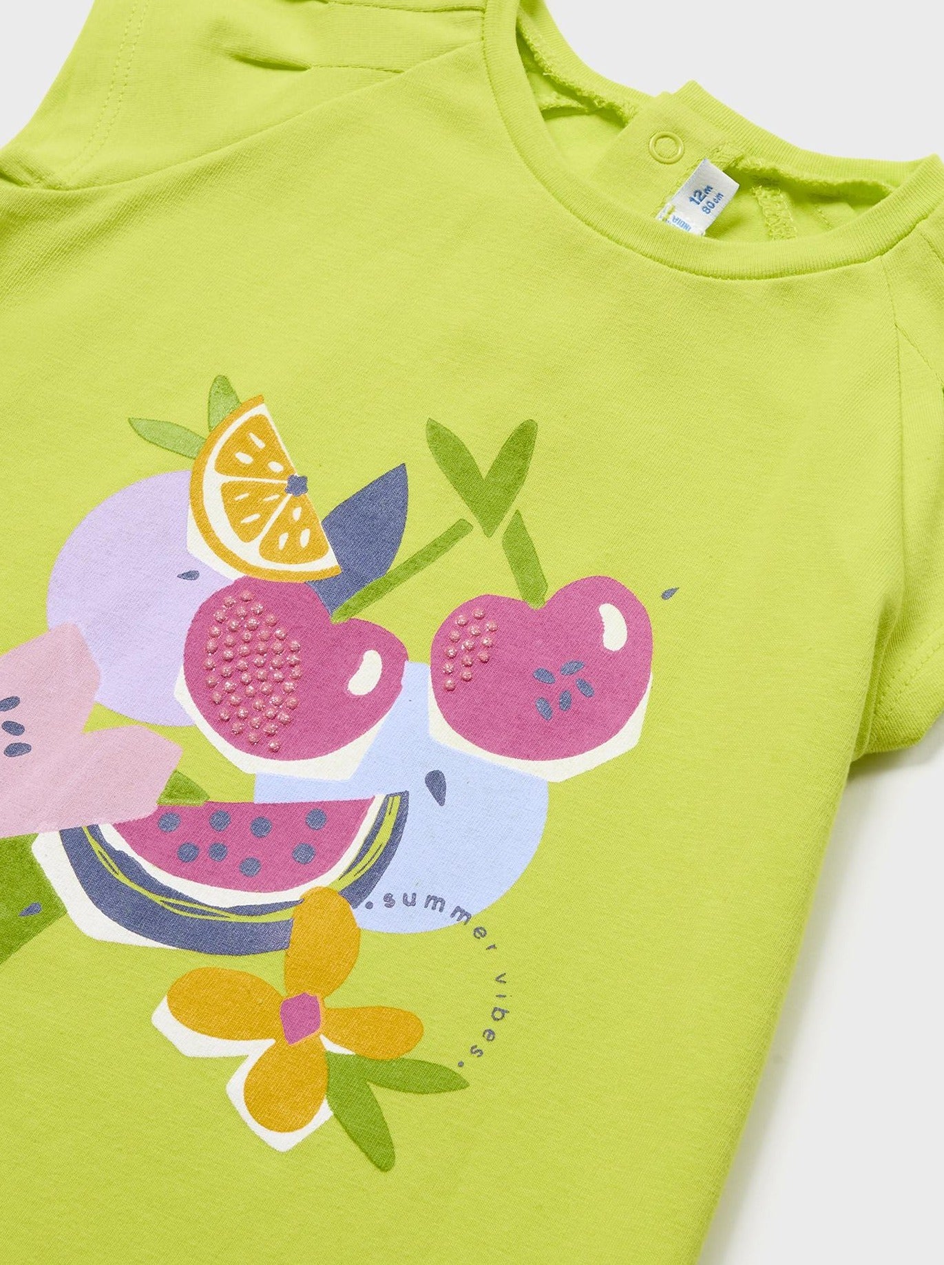 Mayoral Baby Leggings & T-Shirt Set w/Fruit Print _Green 1782-046
