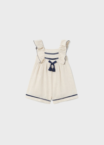 Mayoral Baby S/S Linen Romper _Off White 1893-034