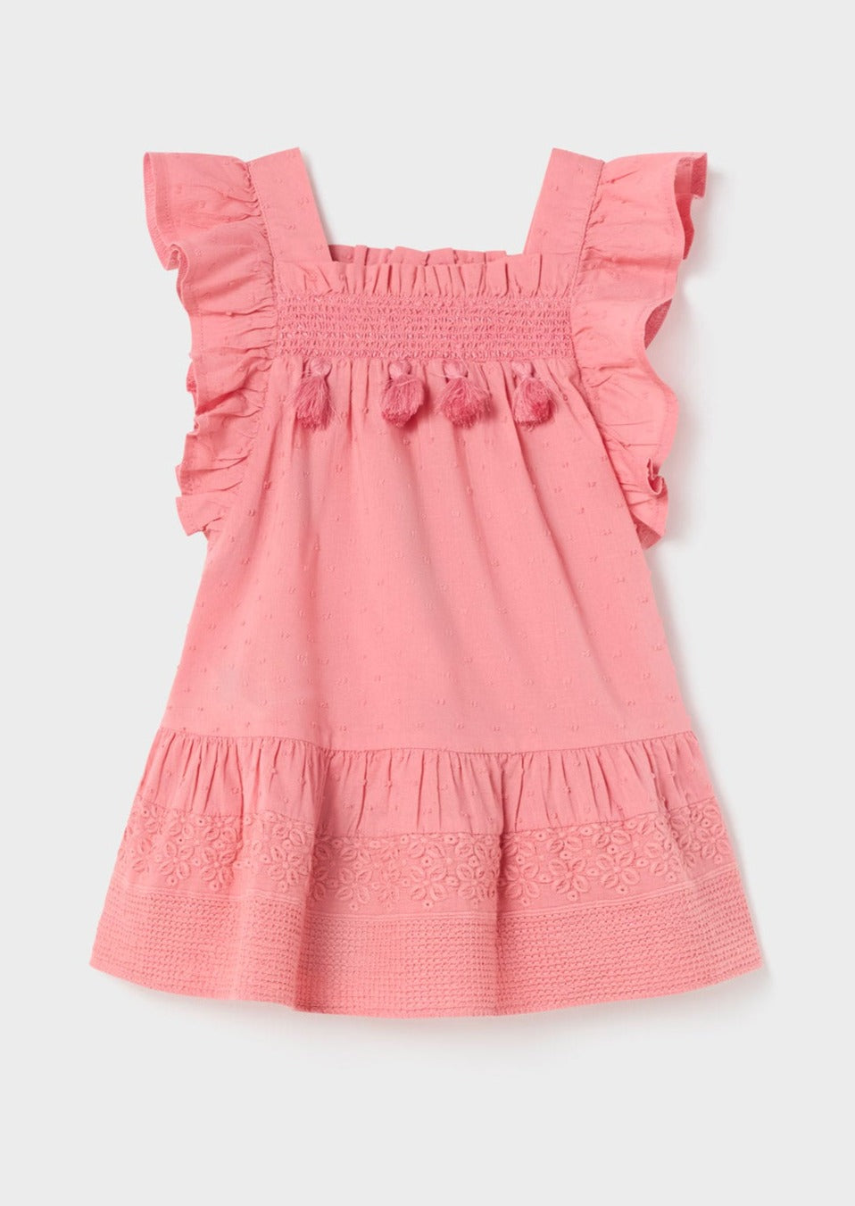 Mayoral Baby S/S Dress w/Polka Dots _Pink 1966-083