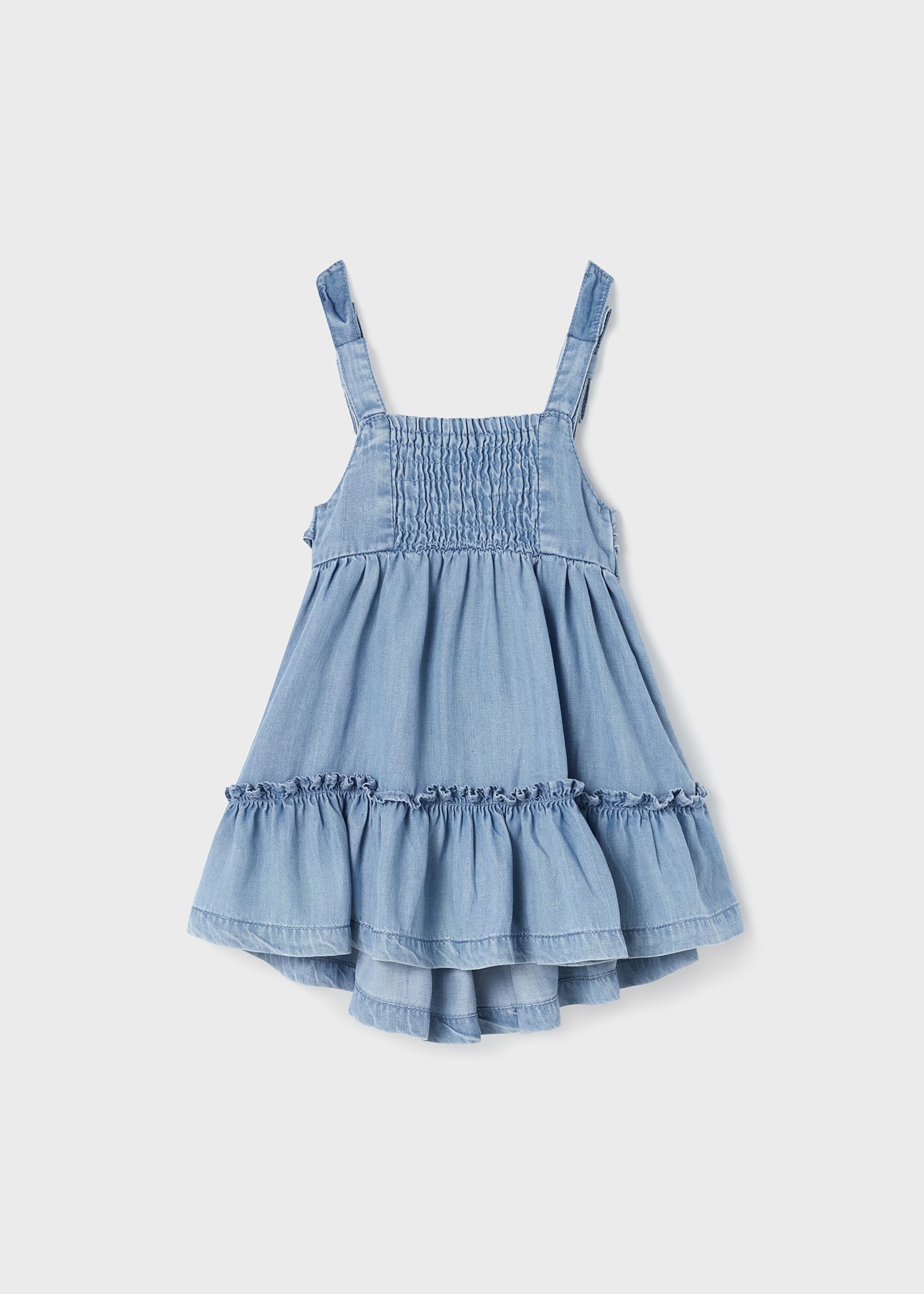 Mayoral Baby Demin Dress w/Ruffles & Straps _Blue 1973-054