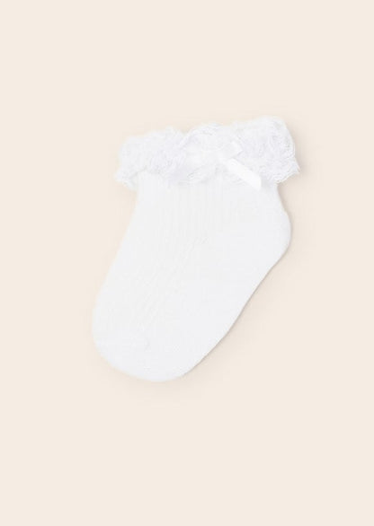 Mayoral Baby Dressy Ankle Socks _White 9593-011