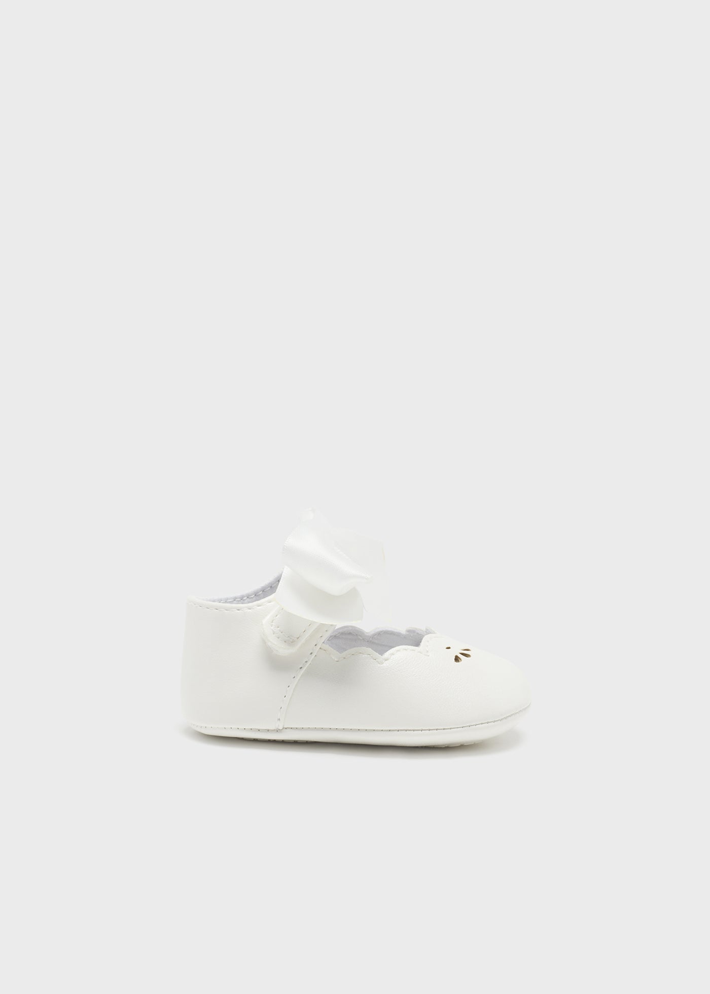 Mayoral Baby Bow Buckle Formal Shoes White_9631-51