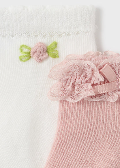 Mayoral Baby Lacey Sock _Pink 10401-088