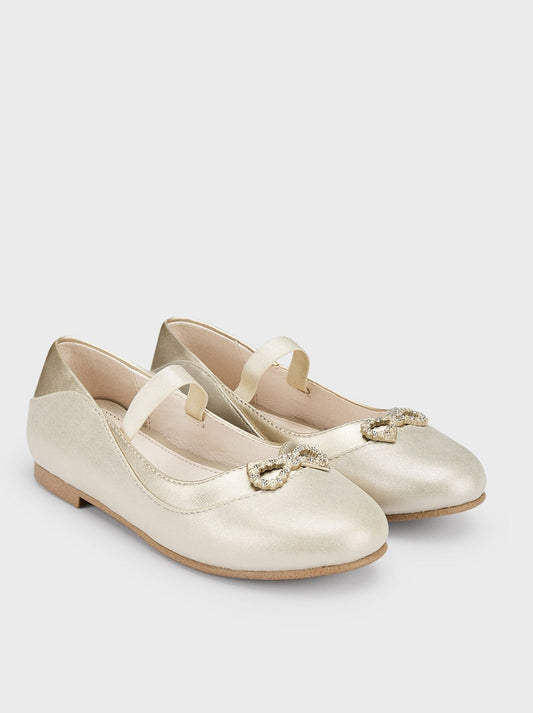 Mayoral Formal Flats w/Bow _Gold 43431-071